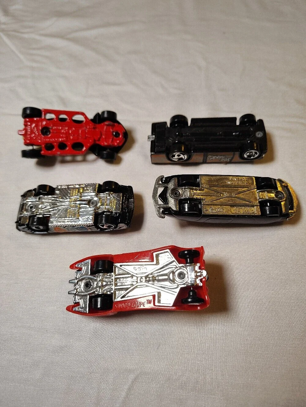 Hot Wheels Vintage Diecast Car Lot 80s-2000 Collectible Race Cars Black & White